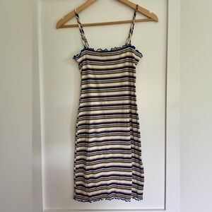 Ambiance Ribbed Bodycon Stripe Dress